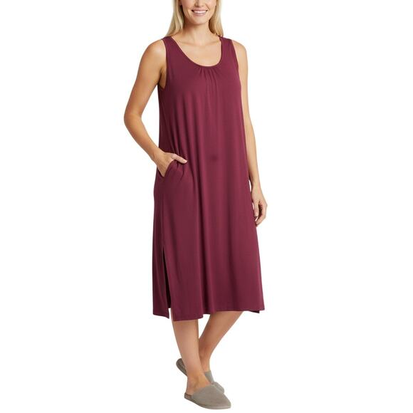 GYS Sleeveless Pajama Dress Sleepwear with Pockets Grape Purple NWT Size Large - Picture 1 of 9